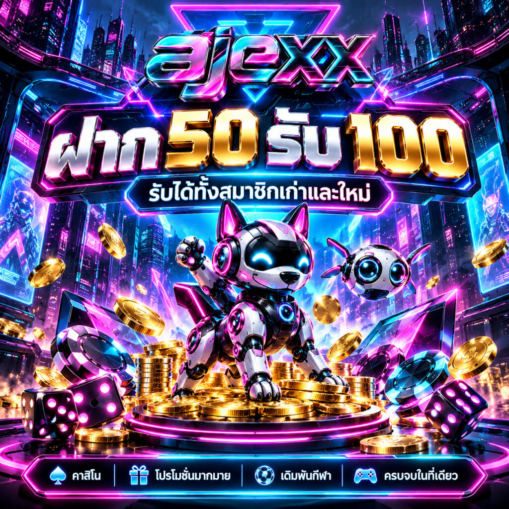 ajexx คาสิโนออนไลน์ ฝาก 50 รับ 100 โปรโมชั่นสมาชิกใหม่